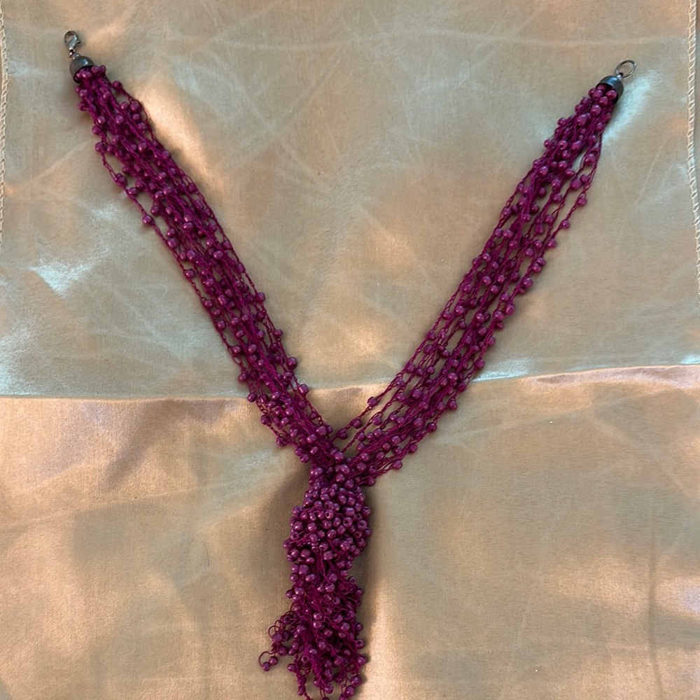 Elegant Purple Beaded Necklace